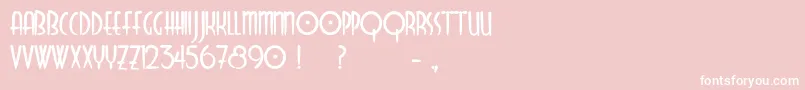 Odyssey Font – White Fonts on Pink Background