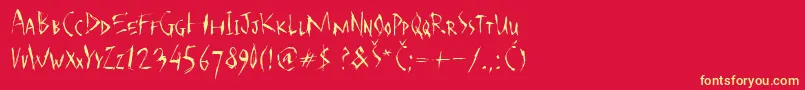 Scarface Font – Yellow Fonts on Red Background