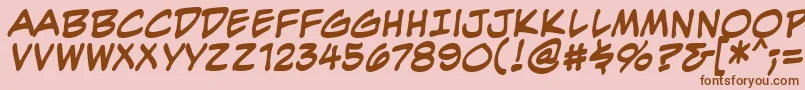 EvilgeniusbbBld Font – Brown Fonts on Pink Background