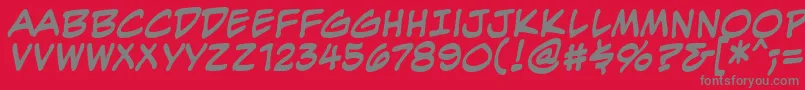 EvilgeniusbbBld Font – Gray Fonts on Red Background