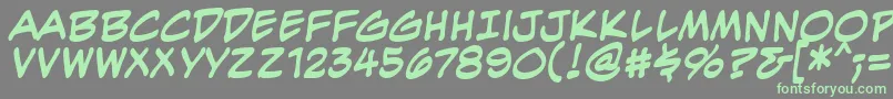 EvilgeniusbbBld Font – Green Fonts on Gray Background