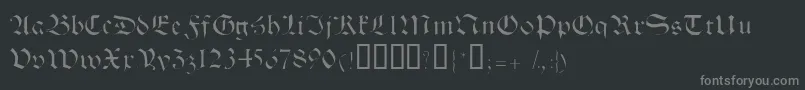 Halbrookessk-Schriftart – Graue Schriften auf schwarzem Hintergrund