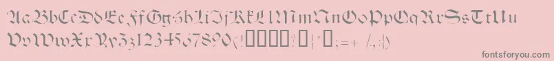 Halbrookessk-Schriftart – Graue Schriften auf rosa Hintergrund