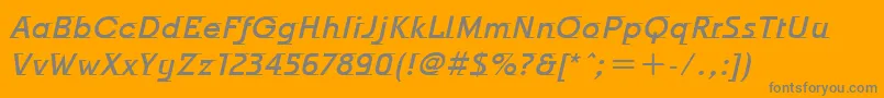 fuente OdysseeItcMediumItalic – Fuentes Grises Sobre Fondo Naranja