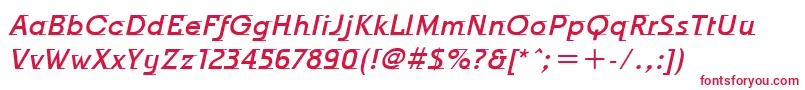 OdysseeItcMediumItalic Font – Red Fonts