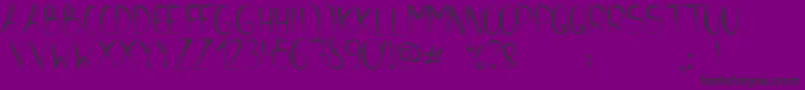 フォントUla – 紫の背景に黒い文字