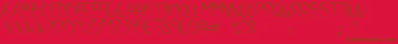 Ula Font – Brown Fonts on Red Background