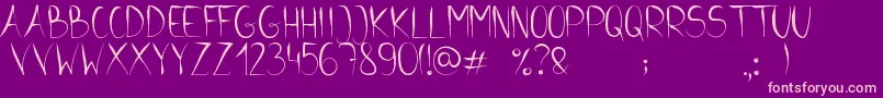 Ula Font – Pink Fonts on Purple Background