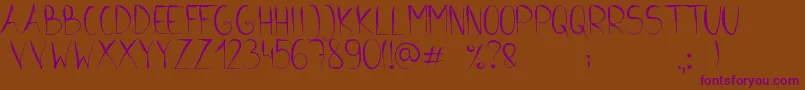 Ula Font – Purple Fonts on Brown Background