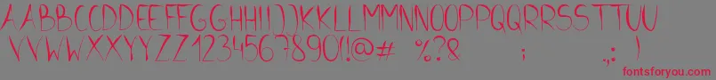 Ula Font – Red Fonts on Gray Background