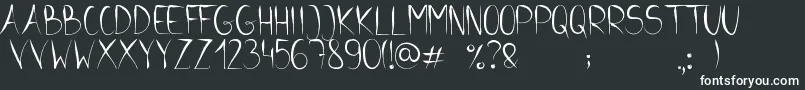 Ula Font – White Fonts on Black Background
