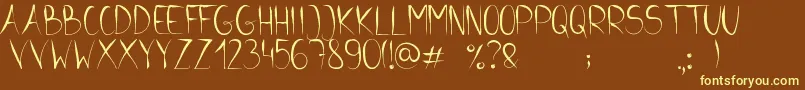 Ula Font – Yellow Fonts on Brown Background