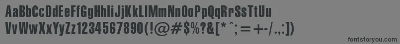 Gymnasiac Font – Black Fonts on Gray Background