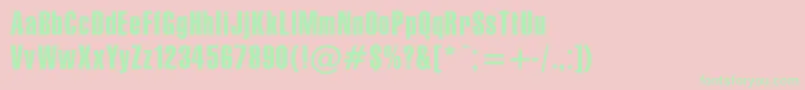 Gymnasiac Font – Green Fonts on Pink Background