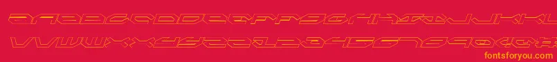 fuente TaskforceOutlineItalic – Fuentes Naranjas Sobre Fondo Rojo
