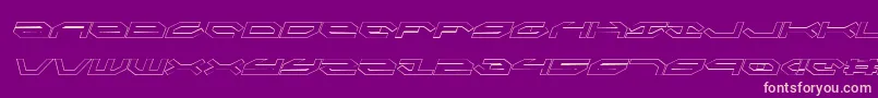 TaskforceOutlineItalic-Schriftart – Rosa Schriften auf violettem Hintergrund