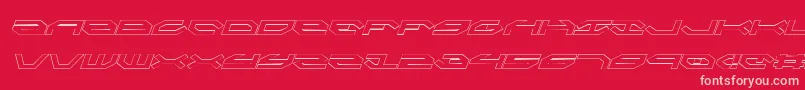 TaskforceOutlineItalic-fontti – vaaleanpunaiset fontit punaisella taustalla