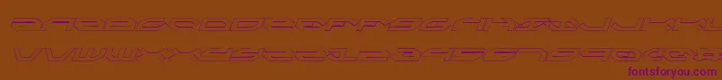 TaskforceOutlineItalic-Schriftart – Violette Schriften auf braunem Hintergrund