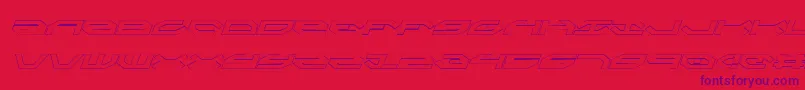 TaskforceOutlineItalic-Schriftart – Violette Schriften auf rotem Hintergrund