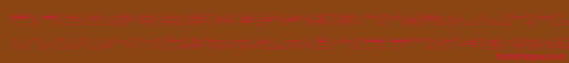 TaskforceOutlineItalic-Schriftart – Rote Schriften auf braunem Hintergrund