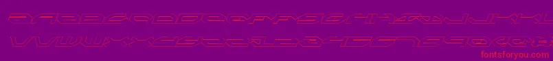 フォントTaskforceOutlineItalic – 紫の背景に赤い文字
