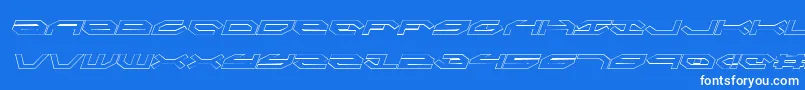 TaskforceOutlineItalic Font – White Fonts on Blue Background