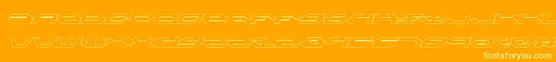 TaskforceOutlineItalic Font – Yellow Fonts on Orange Background