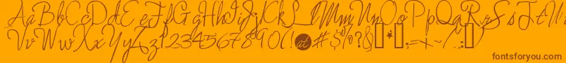 Enchantedprairiedog Font – Brown Fonts on Orange Background