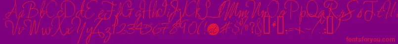 Enchantedprairiedog Font – Red Fonts on Purple Background
