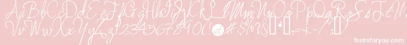 Enchantedprairiedog Font – White Fonts on Pink Background