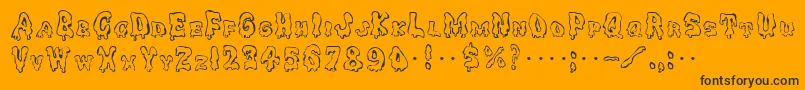 GeSpooks Font – Black Fonts on Orange Background