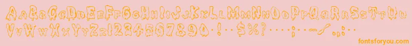 GeSpooks Font – Orange Fonts on Pink Background