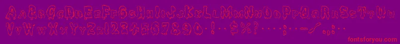 GeSpooks Font – Red Fonts on Purple Background