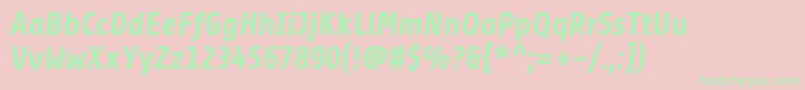 ShareBolditalic Font – Green Fonts on Pink Background
