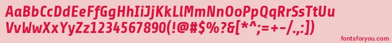 ShareBolditalic-Schriftart – Rote Schriften auf rosa Hintergrund