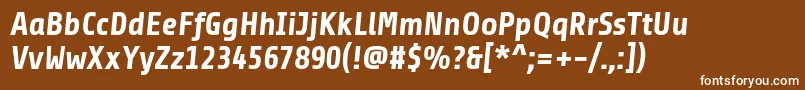 ShareBolditalic Font – White Fonts on Brown Background