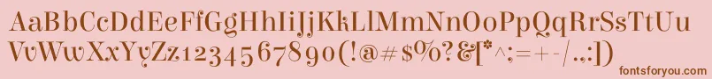 ElsieRegular Font – Brown Fonts on Pink Background