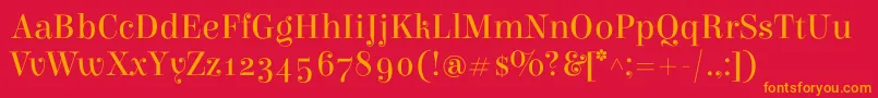 ElsieRegular Font – Orange Fonts on Red Background