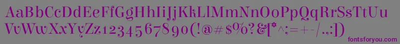 Шрифт ElsieRegular – фиолетовые шрифты на сером фоне