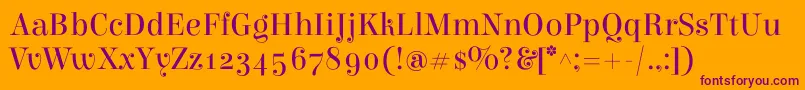 Шрифт ElsieRegular – фиолетовые шрифты на оранжевом фоне