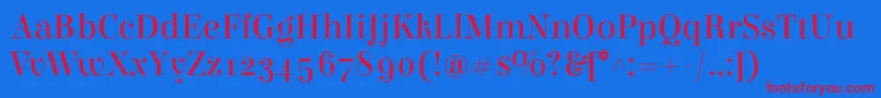 ElsieRegular Font – Red Fonts on Blue Background