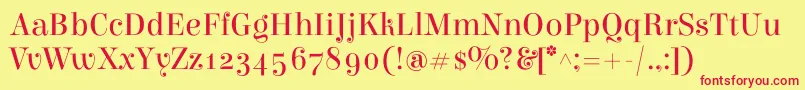 ElsieRegular Font – Red Fonts on Yellow Background