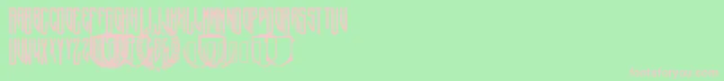 フォントCrepitusMonogram – 緑の背景にピンクのフォント
