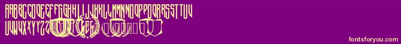 Więcej informacji o czcionce CrepitusMonogram Czcionka CrepitusMonogram – żółte czcionki na fioletowym tle