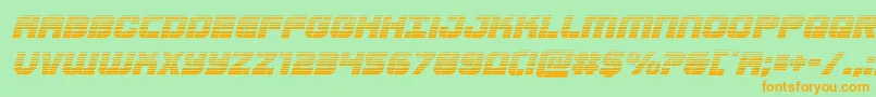 Supersubmarinegradital Font – Orange Fonts on Green Background