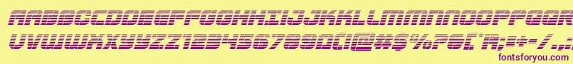 Supersubmarinegradital Font – Purple Fonts on Yellow Background