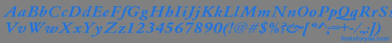 Whittiedmediu4 Font – Blue Fonts on Gray Background