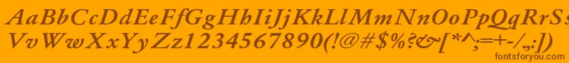 Whittiedmediu4 Font – Brown Fonts on Orange Background