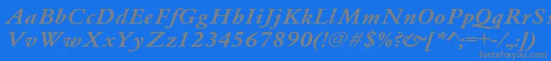 Whittiedmediu4 Font – Gray Fonts on Blue Background