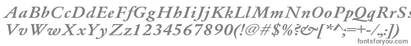 Whittiedmediu4-fontti – harmaat kirjasimet valkoisella taustalla
